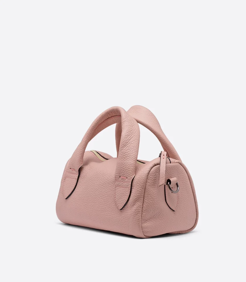 Mini Leather Bag with Oversized Carry Handles - Image 3