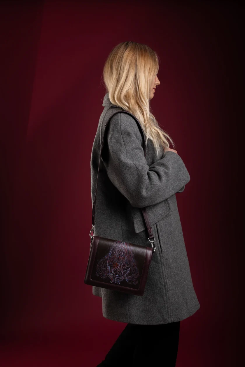 The Royal Eye Crossbody Bag in Burgundy - Image 7