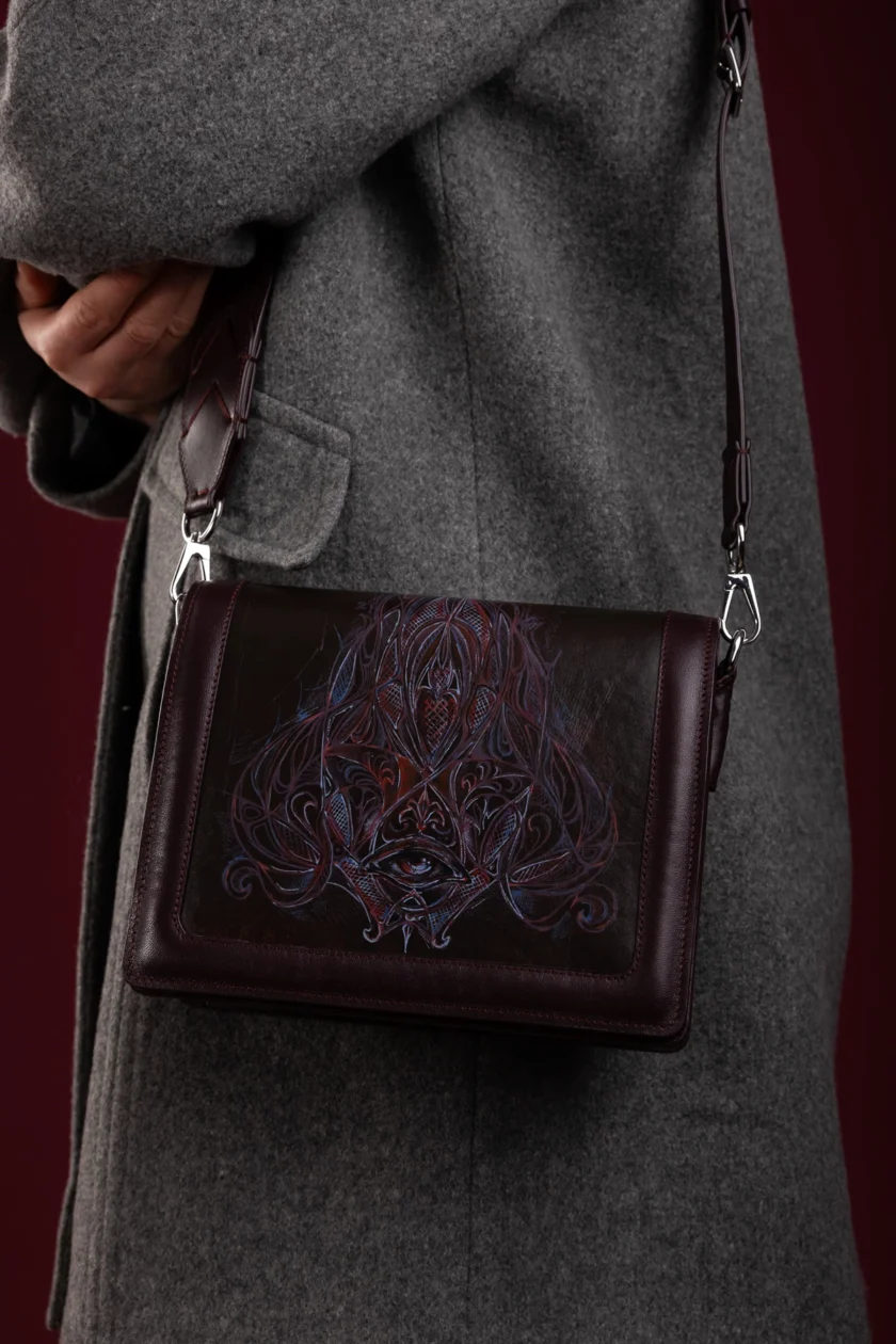 The Royal Eye Crossbody Bag in Burgundy - Image 8