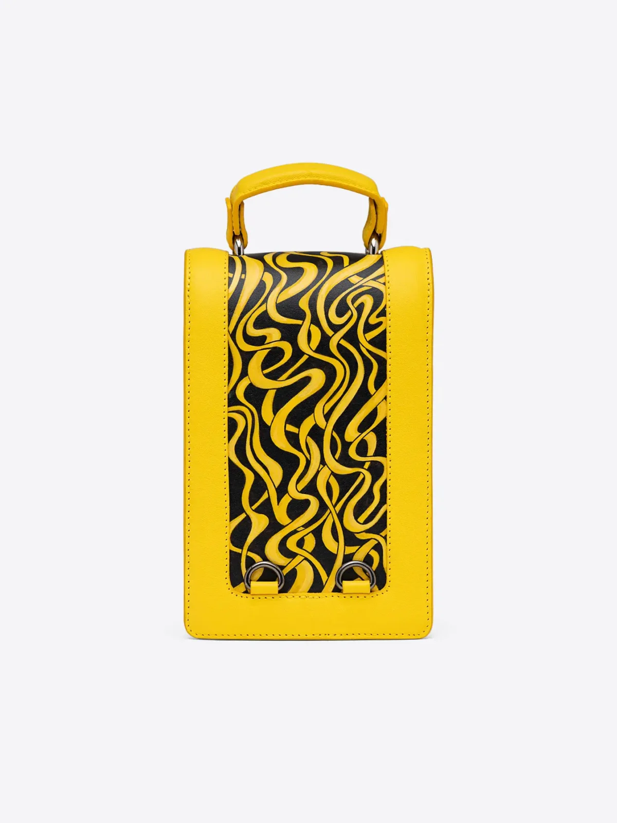Mini Kuprinė Rankinė – Ryškiai Geltona